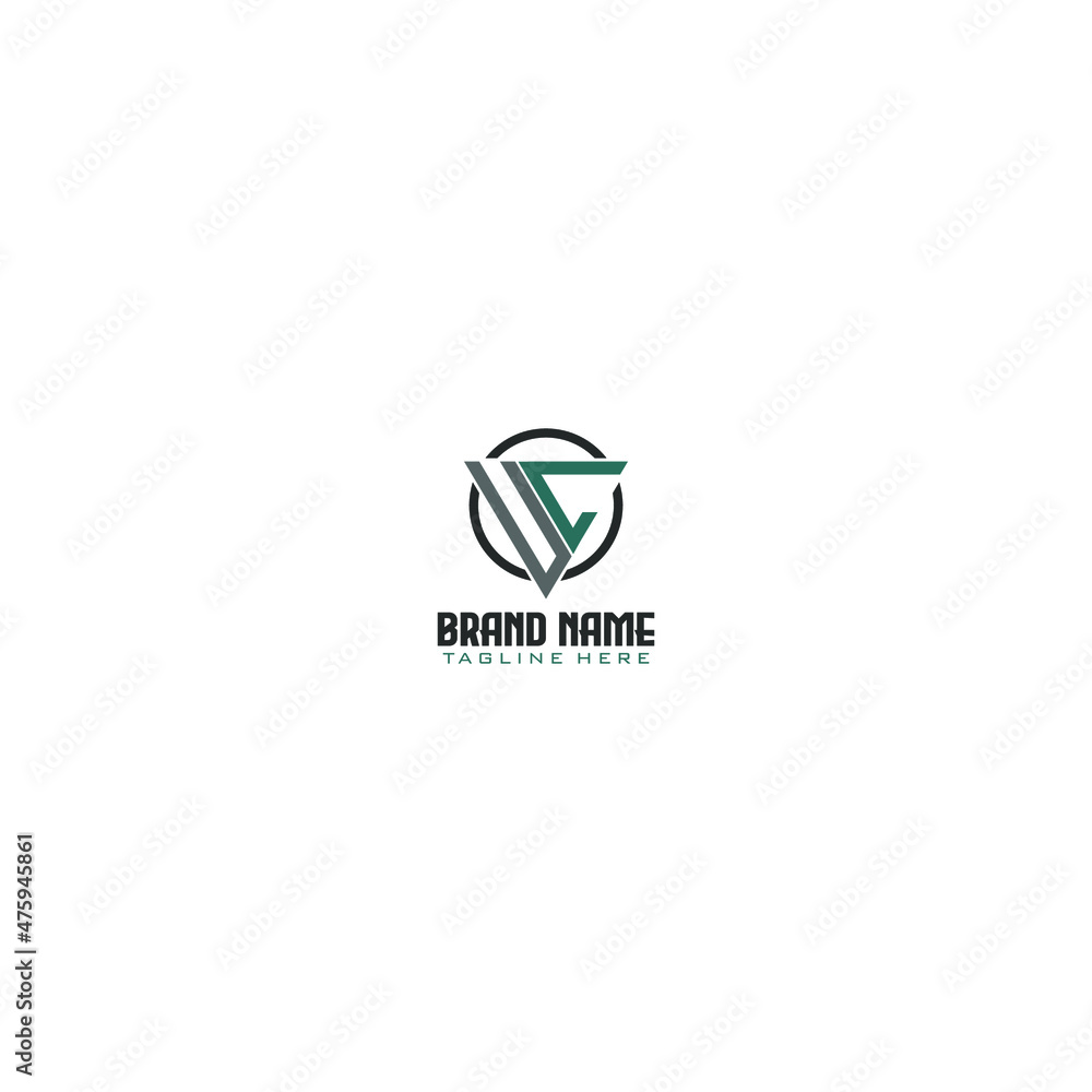 V and C monogram logo with circle around it. V and C monogram logo with circle around it.