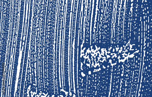 Grunge texture. Distress indigo rough trace. Extra