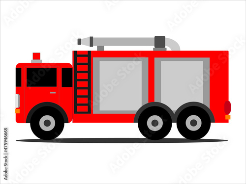 fire truck in vector illustration