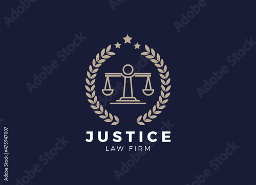 Law Firm,Law Office, Lawyer services, Luxury vintage crest logo, Vector logo template