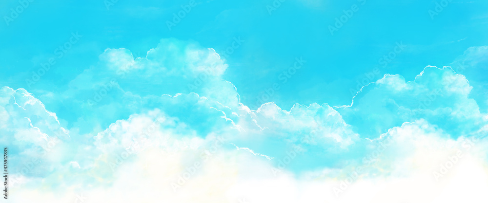 青空の風景イラスト Stock Illustration Adobe Stock