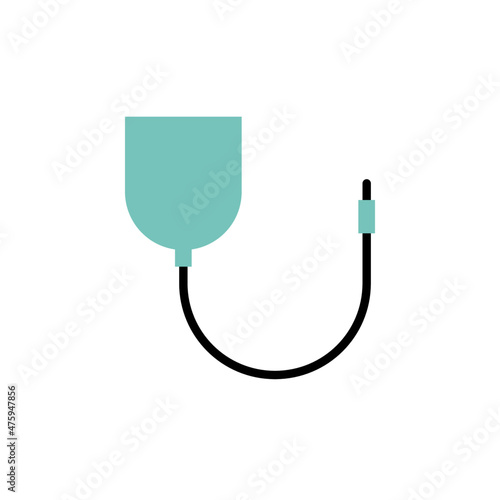 Flat style icon of saline.