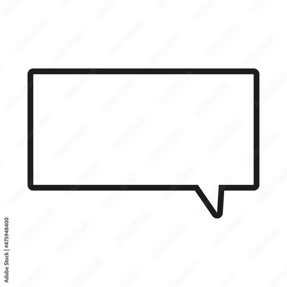 Rectangle dialogue frame. Message window sign. Outline element. Communication concept. Vector illustration. Stock image. Rectangle dialogue frame. Message window sign. Outline element. Communication concept. Vector illustration. Stock image.