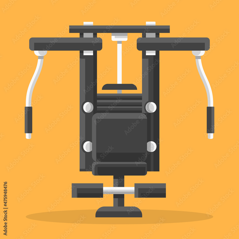 strength training  gym fitness equipment flat icon illustration vector file