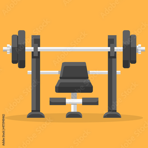 strength training  gym fitness equipment flat icon illustration vector file