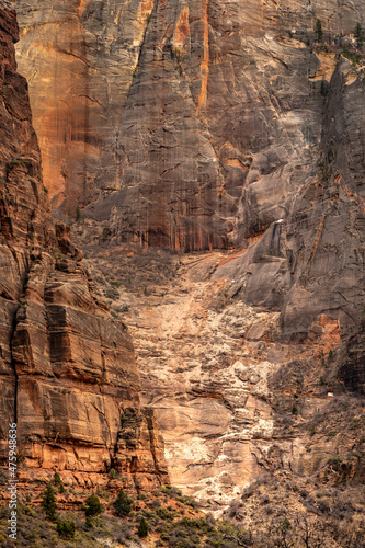 The Remains of Echo Canyon Trail After Rock Slide