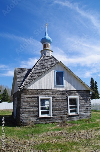old wooden church in the countryside