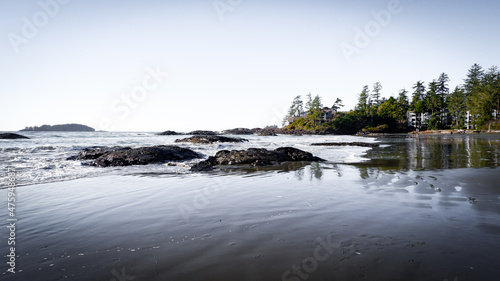 Beach in winter in Tofino, Vancouver Island, British Columbia