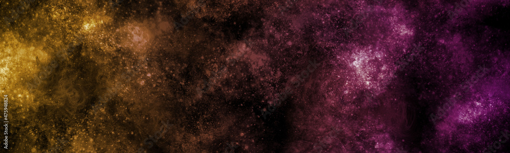 abstract space, colorful nebula, stars and sky