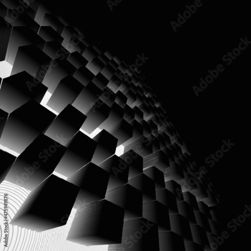 3D Fototapete Schwarze - Fototapete black and white abstract background