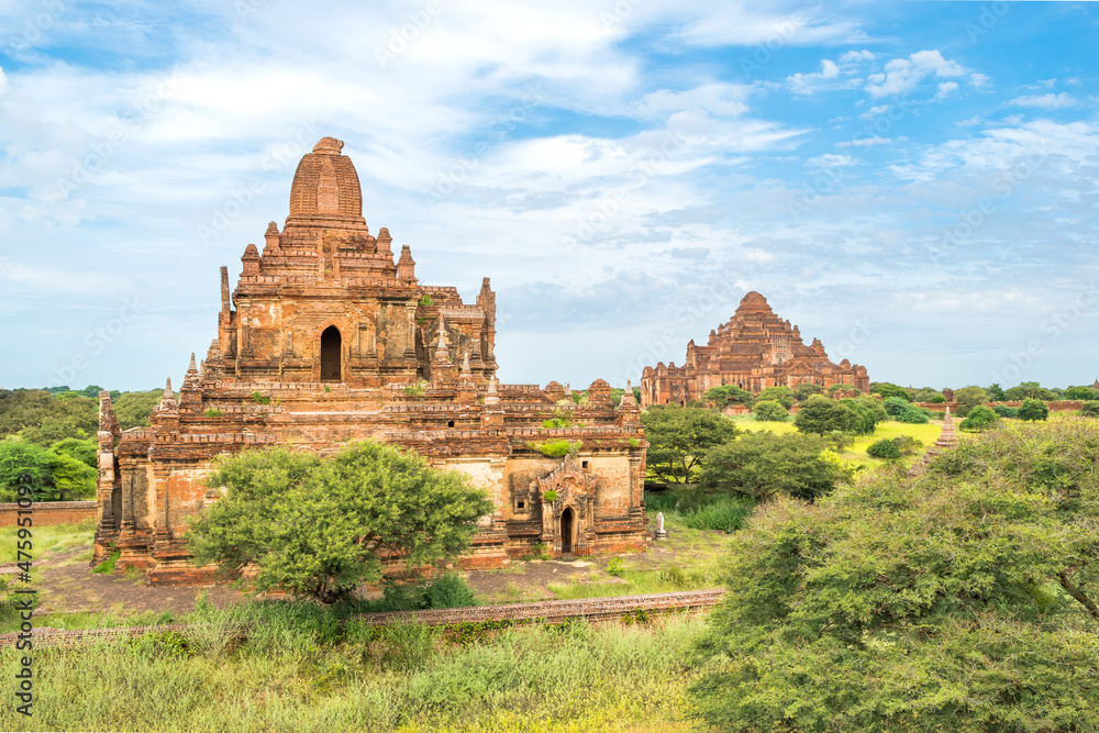 Bagan, Myanmar - view of some well preserved buddhist temples 