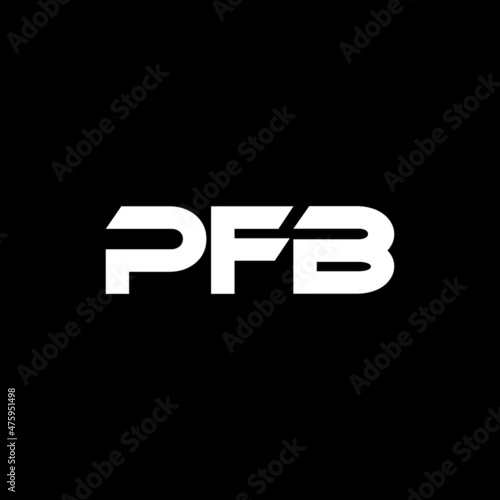 PFB letter logo design with black background in illustrator, vector logo modern alphabet font overlap style. calligraphy designs for logo, Poster, Invitation, etc.