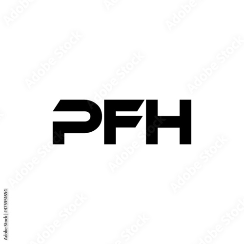 PFH letter logo design with white background in illustrator, vector logo modern alphabet font overlap style. calligraphy designs for logo, Poster, Invitation, etc.