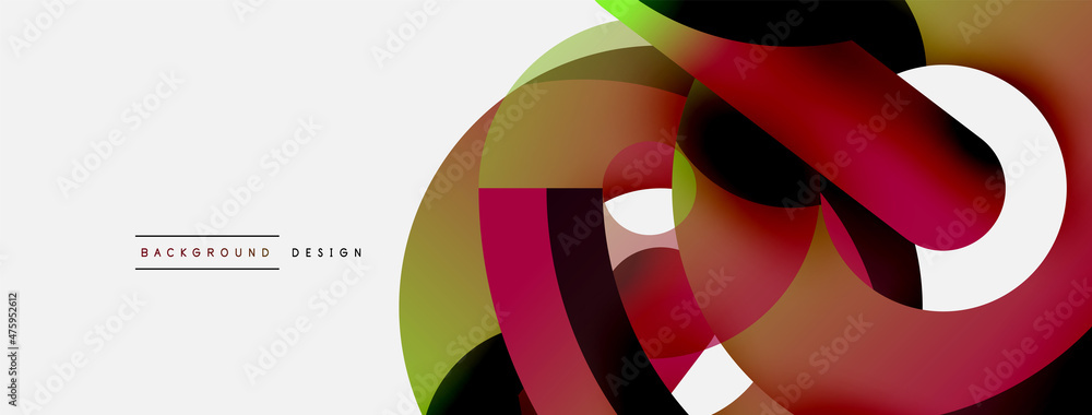 Round shapes circles and other geometric forms. Vector illustration for wallpaper banner background card or landing page Round shapes circles and other geometric forms. Vector illustration for wallpaper banner background card or landing page