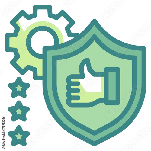 quality blue line icon
