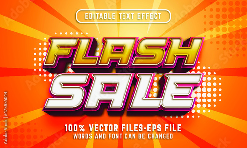 3d sale text effect. editable text effect with cartoon style premium vectors