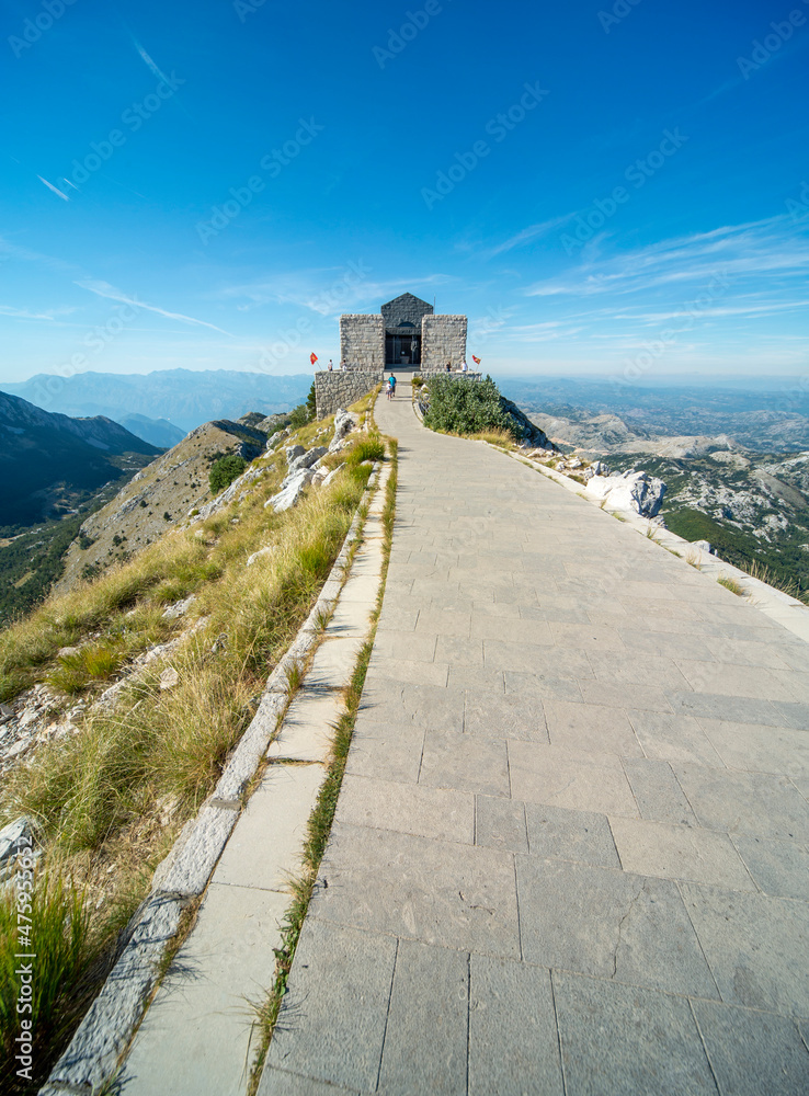 Pathway to the summit of Mount Lovcen and Mausoleum of Njegos,Lovcen ...