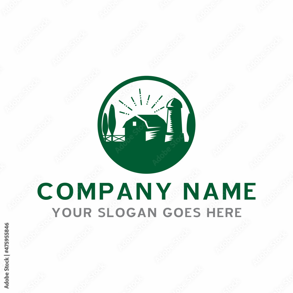 Fototapeta premium farm logo , agriculture logo vector