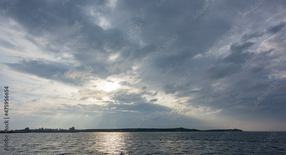 Sunset beautiful landscape at Penghu island