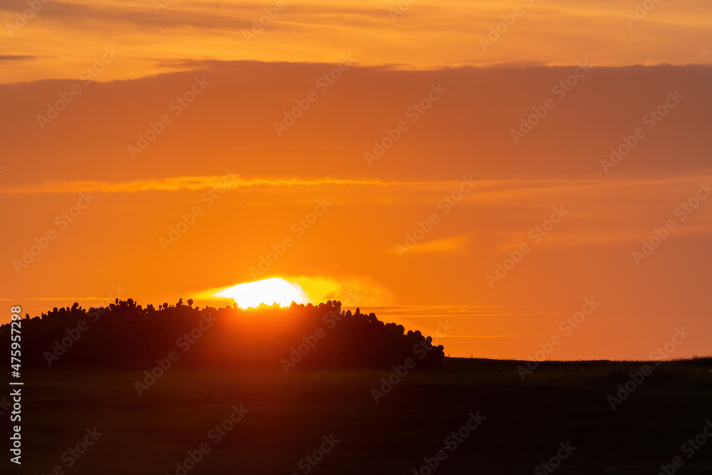 Sunset beautiful landscape at Penghu island