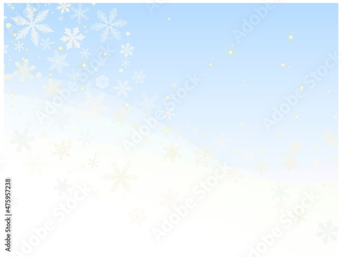 雪の結晶の壁紙⑧雪山風ウエーブ_金銀系