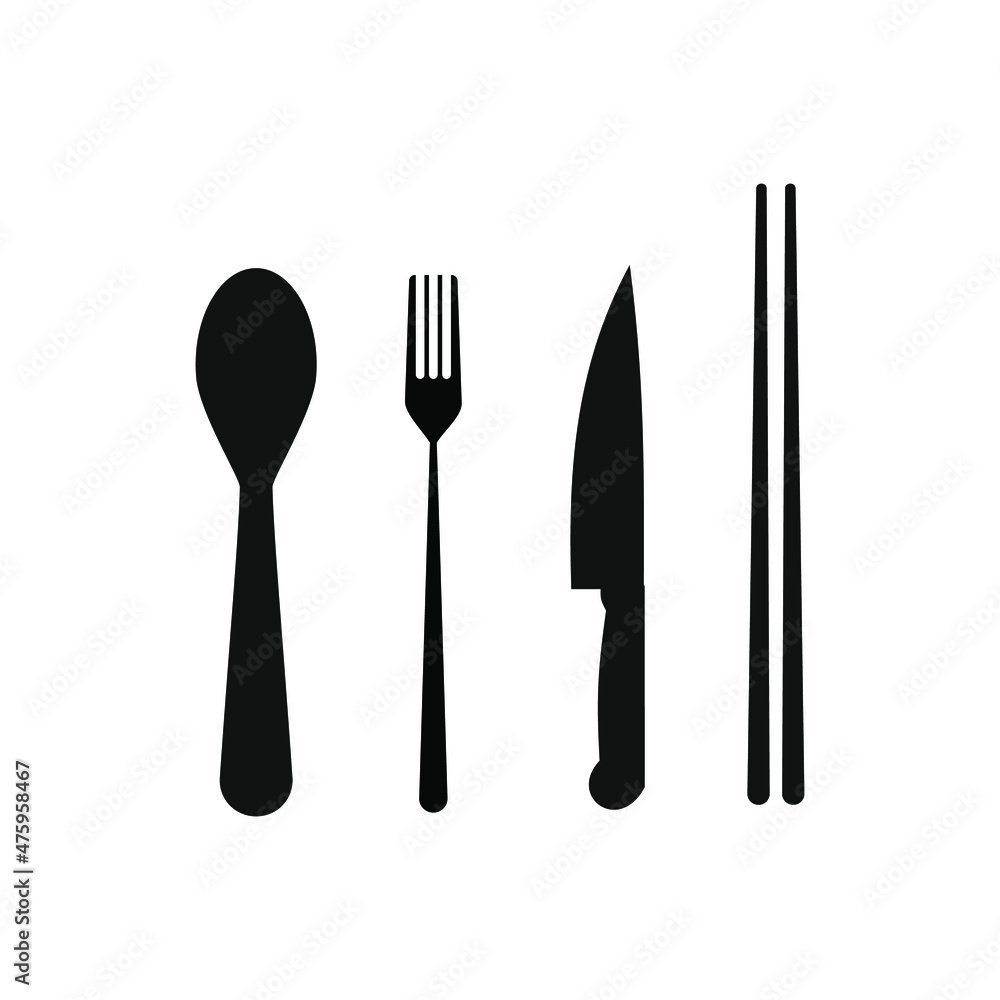 tableware icon on white background tableware icon on white background