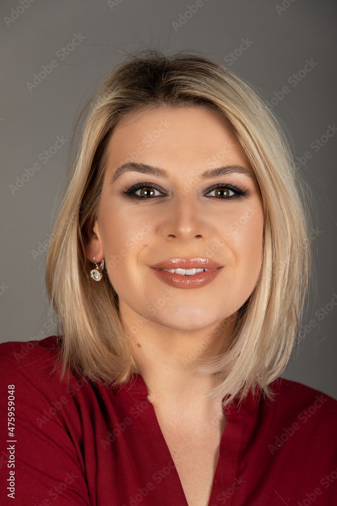Attractive woman studio portrait Attractive woman studio portrait