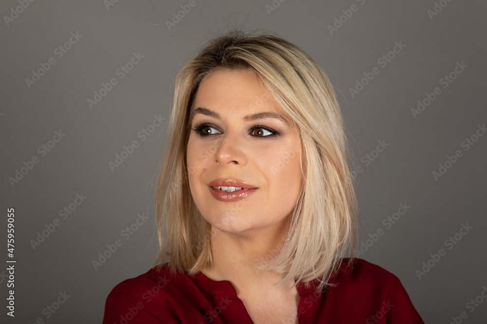 Fototapeta premium Attractive woman studio portrait