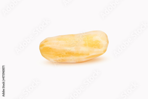 Smallanthus sonchifolius (yacon) snow lotus peeled yellow Isolated on white background. Is plant that grows in high places use root as food. In Chinese medicine. it has effect of being cold medicine. 