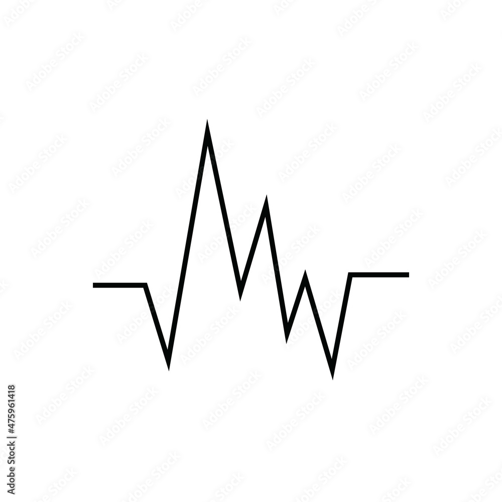 Hearbeat Pulse Icon Vector Illustration Logo Template
