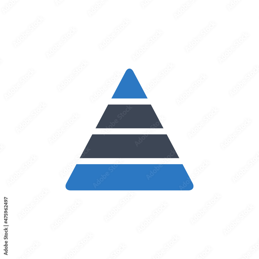 Pyramid chart icon vector graphic Pyramid chart icon vector graphic
