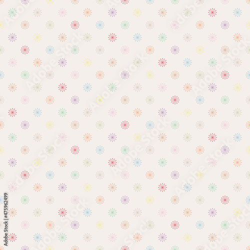 Seamless pattern. Beautiful color flowers. Vector illustration