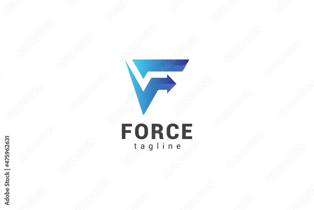 Letter F creative force logo Letter F creative force logo