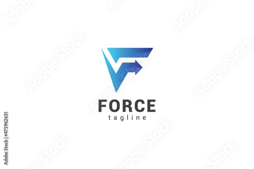 Letter F creative force logo