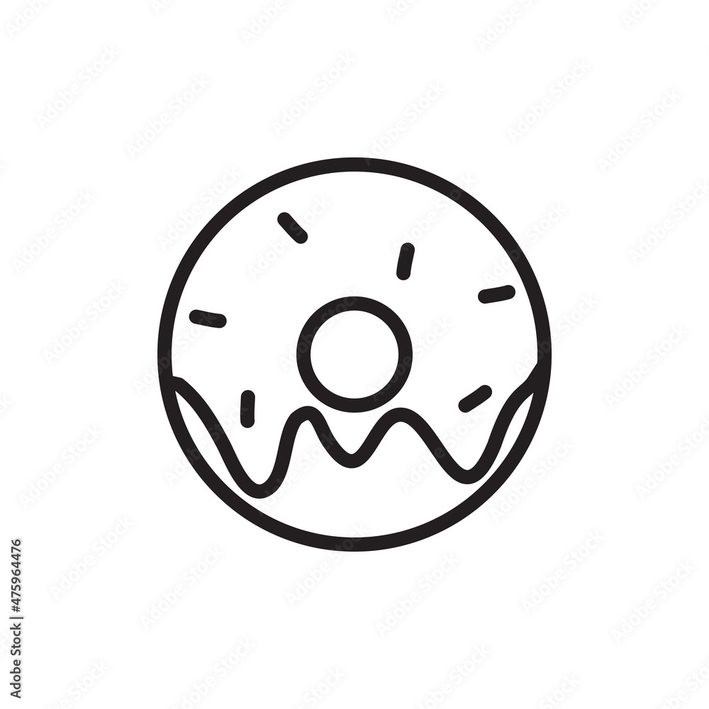 Fototapeta premium doughnut icon vector design templates white on templates