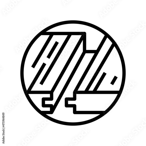 laminate flooring installation line icon vector. laminate flooring installation sign. isolated contour symbol black illustration