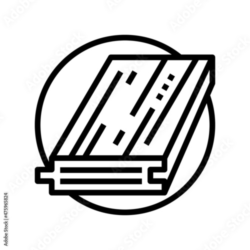 laminate floor line icon vector. laminate floor sign. isolated contour symbol black illustration