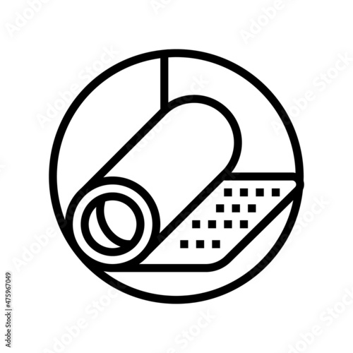 underlay for parquet board line icon vector. underlay for parquet board sign. isolated contour symbol black illustration