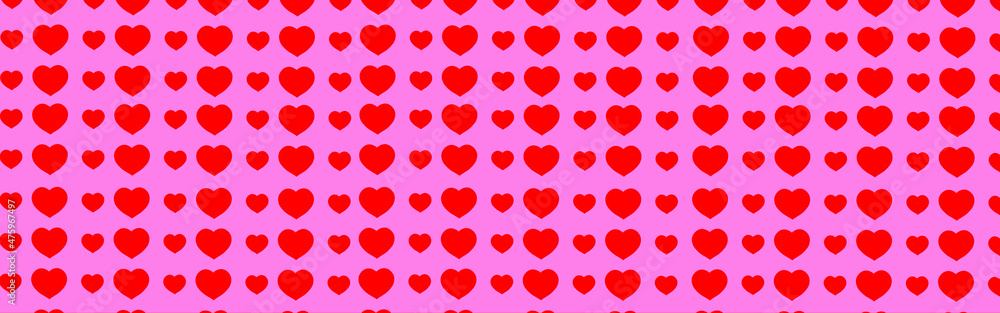 Cute Valentine Hearts Seamless Pattern
