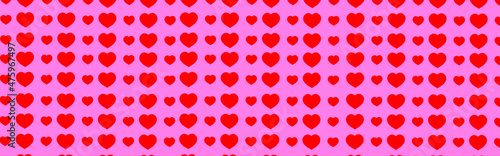 Cute Valentine Hearts Seamless Pattern 