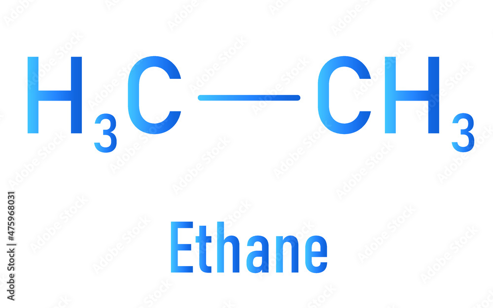 Ethane natural gas component molecule Skeletal formula Stock Vector Ethane natural gas component molecule Skeletal formula Stock Vector