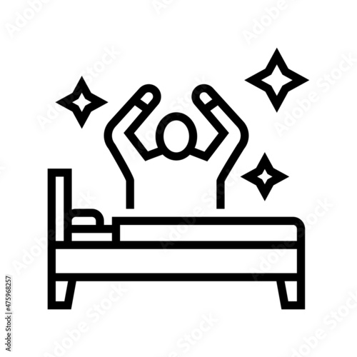 remaining passively awake line icon vector. remaining passively awake sign. isolated contour symbol black illustration