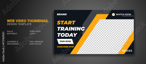 Youtube thumbnail and web banner template