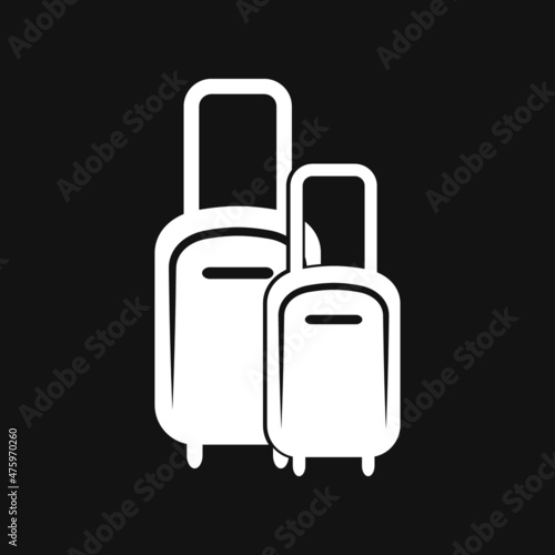 Suitcase icon. Baggage. Stencil vector stock illustration. EPS 10