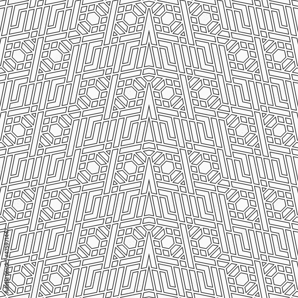 Seamless pattern with geometric shapes.