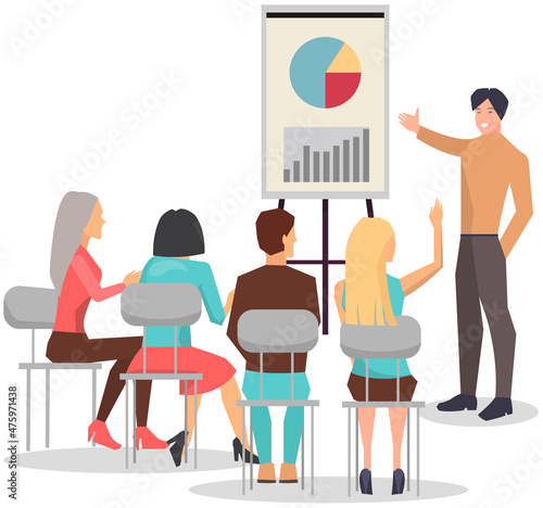 Businesspeople have project strategy planning meeting. Teamwork with business plan, creating new creative project. Meeting to discuss starting business. Colleagues discussing work in entrepreneurship