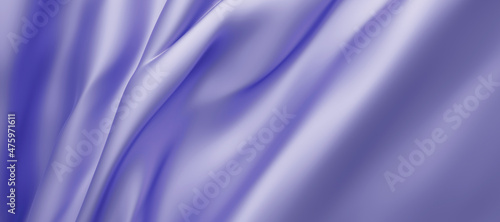 Color of the year 2022 very peri design of Cloth violet background 3D render photo