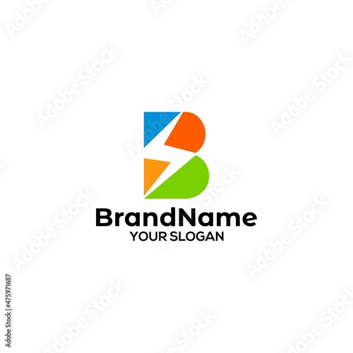 B Lightning Electric Logo Design Free Download B Lightning Electric Logo Design - GFXLoad