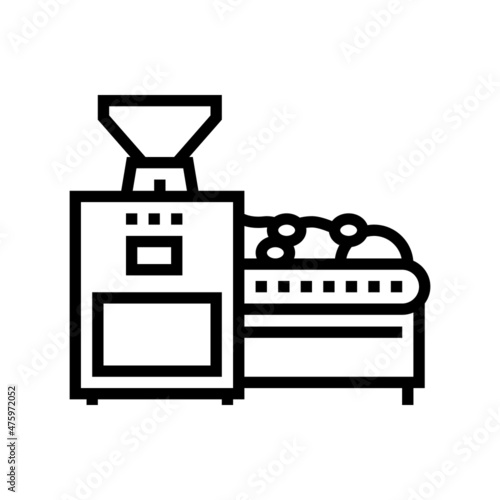 washing machine olive line icon vector. washing machine olive sign. isolated contour symbol black illustration