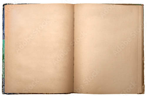 Old  page open book as background. Yellow dirty grunge paper